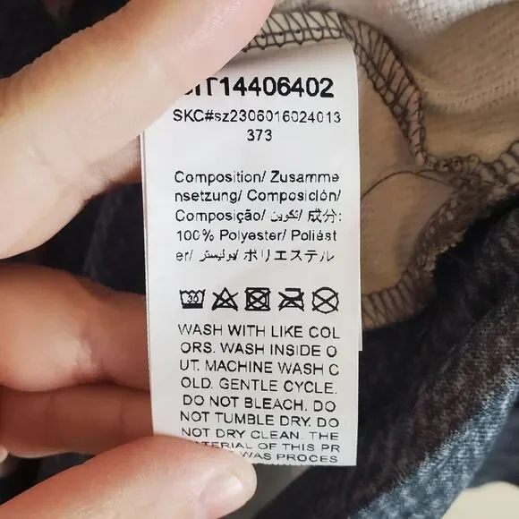 Emery Rose Dark Gray Floral Print Drop Shoulder Sweatshirt Size 1Xl - Picture 5 of 6